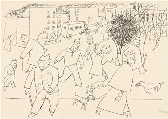 GEORGE GROSZ Two lithographs from Erste George Grosz-Portfolio.